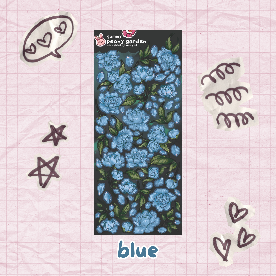 Peony Deco Sticker Sheets