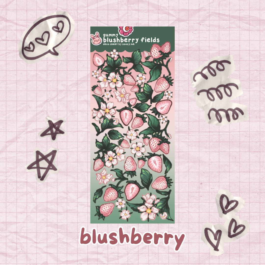 Strawberry Vinyl Deco Sticker Sheets