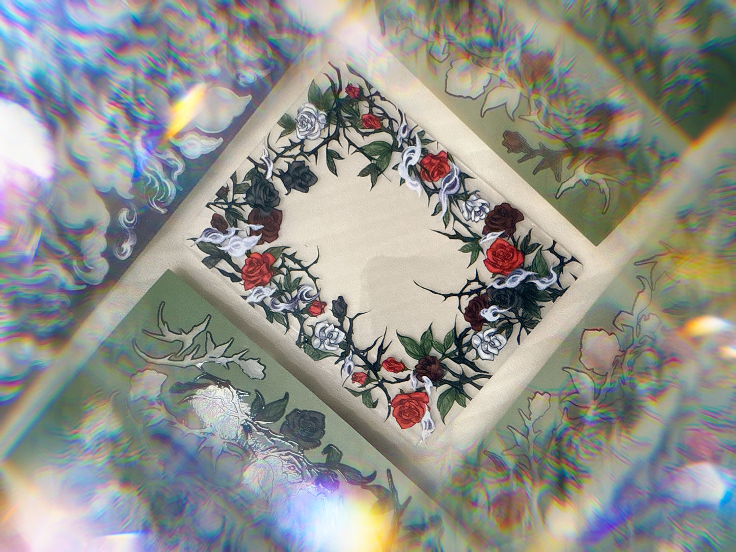 "Rosaceae" Thorny Roses Deco Sticker Sheets