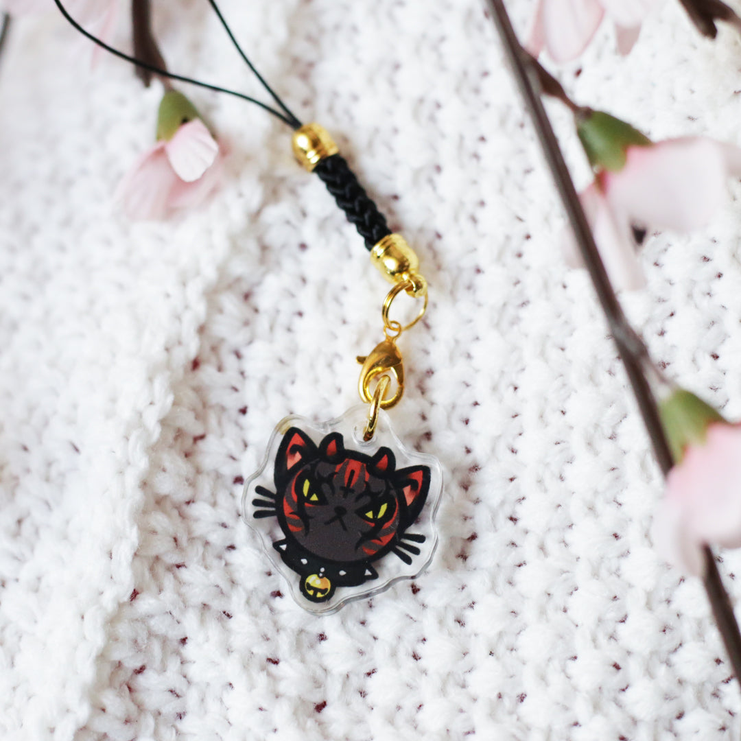Heavy Metal Cat Acrylic Phone Charm