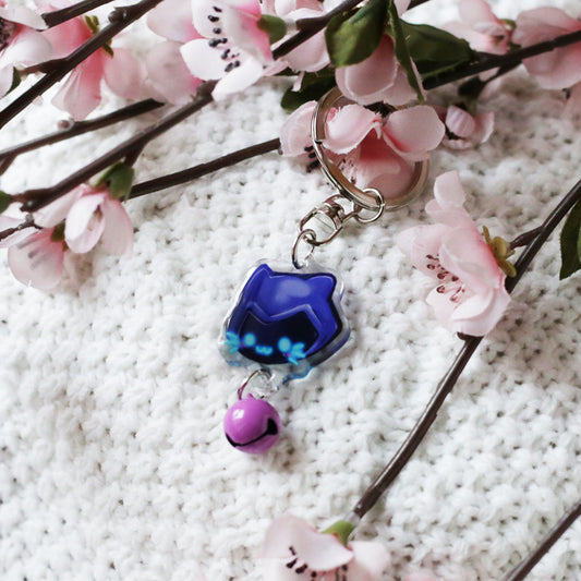 VALORANT Omen Cat Acrylic Charm Keyring with Bell