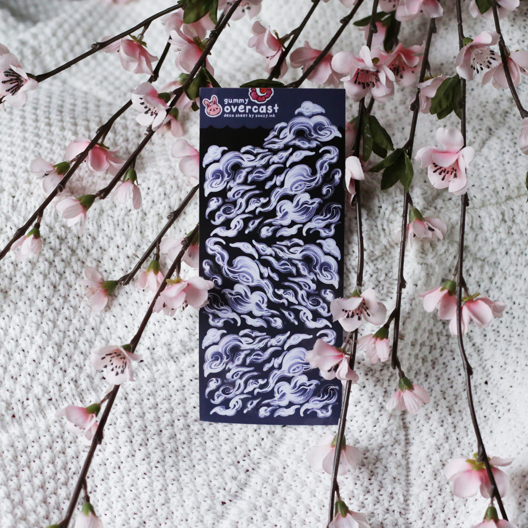 "Overcast" Clouds  Deco Sticker Sheets