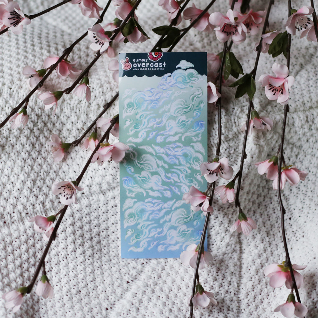 "Overcast" Clouds  Deco Sticker Sheets