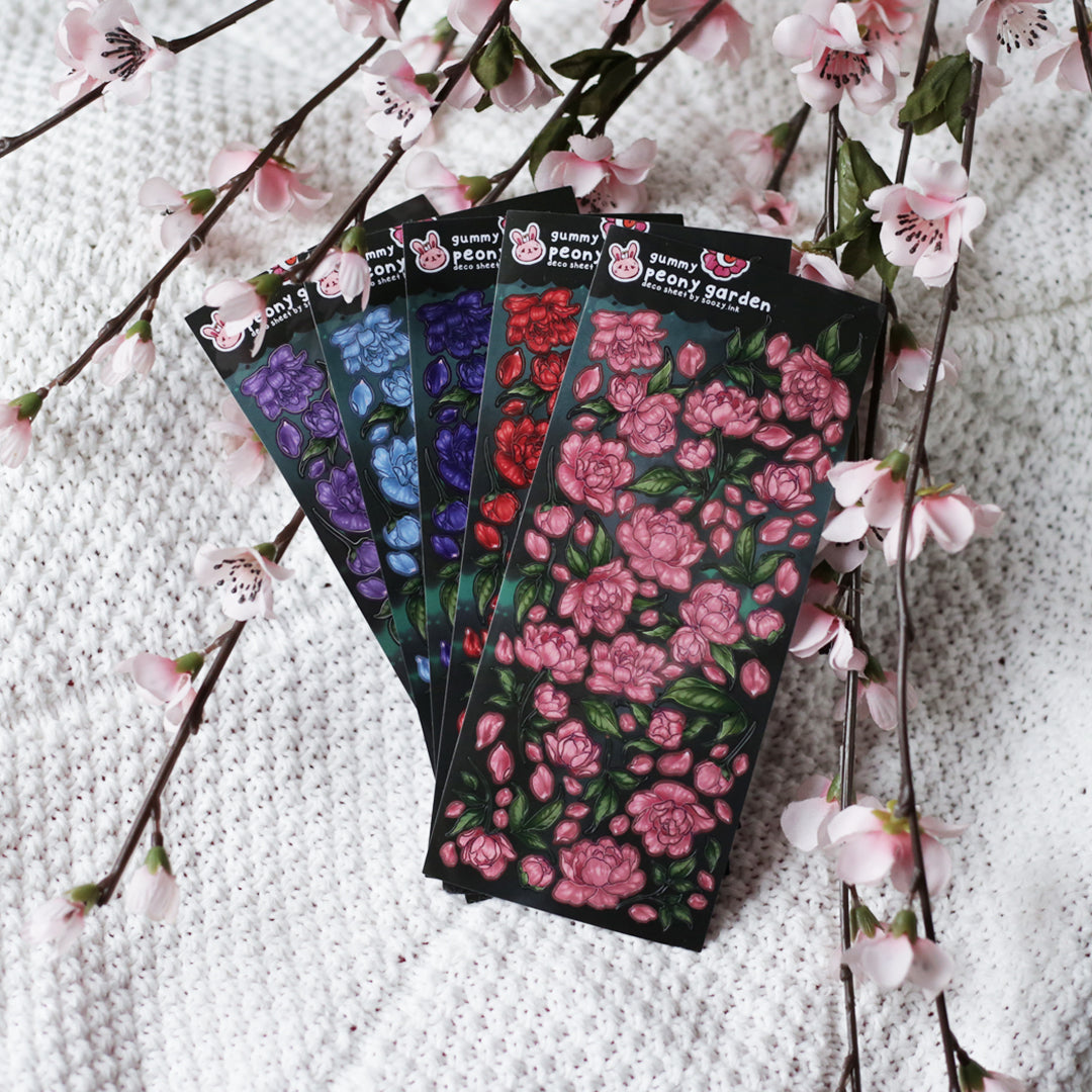 Peony Deco Sticker Sheets