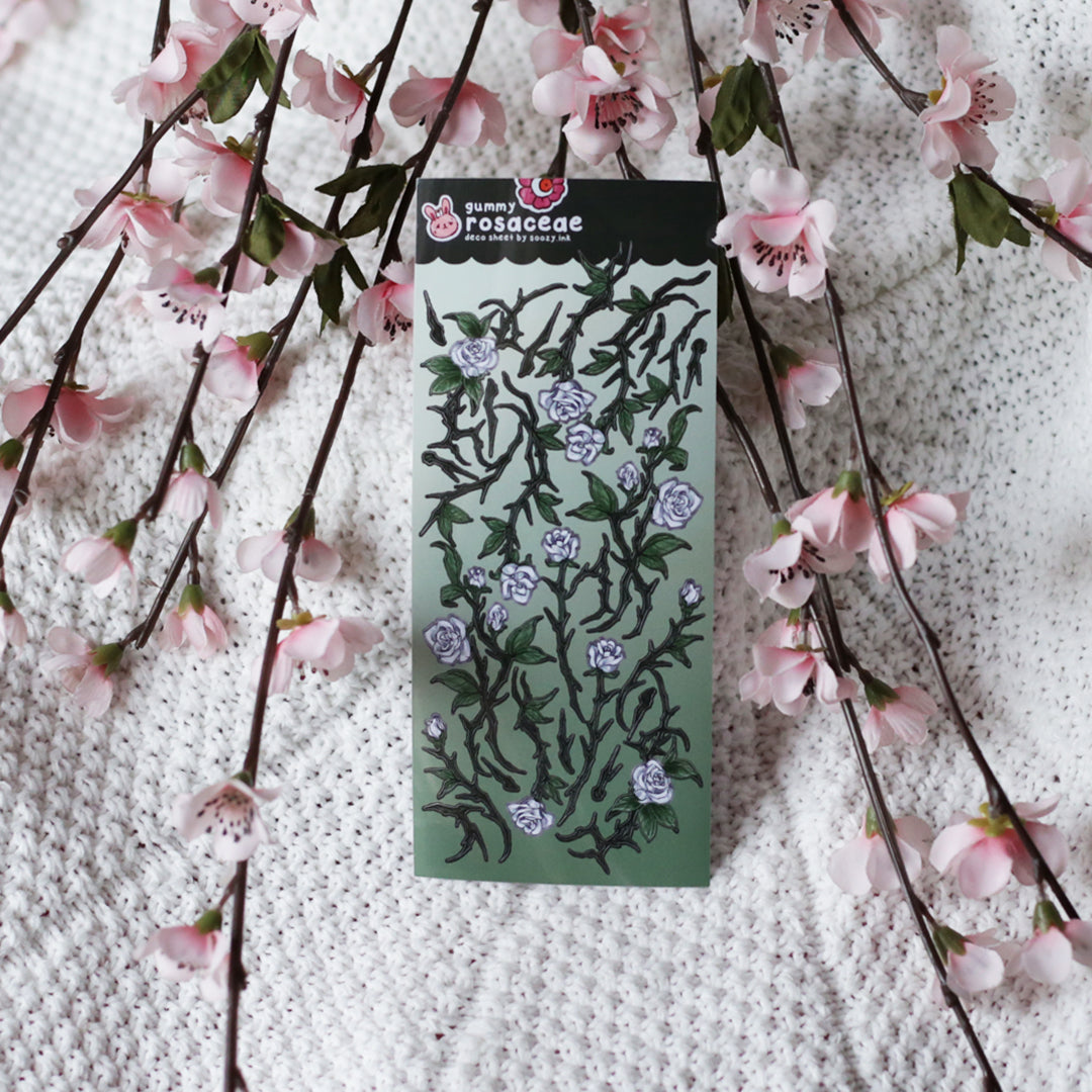 "Rosaceae" Thorny Roses Deco Sticker Sheets