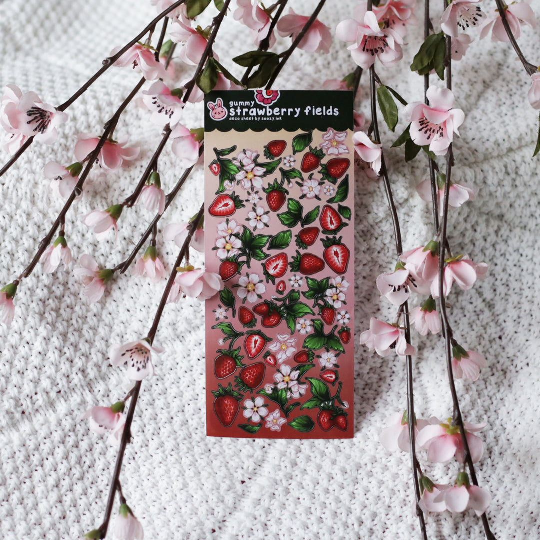 Strawberry Vinyl Deco Sticker Sheets
