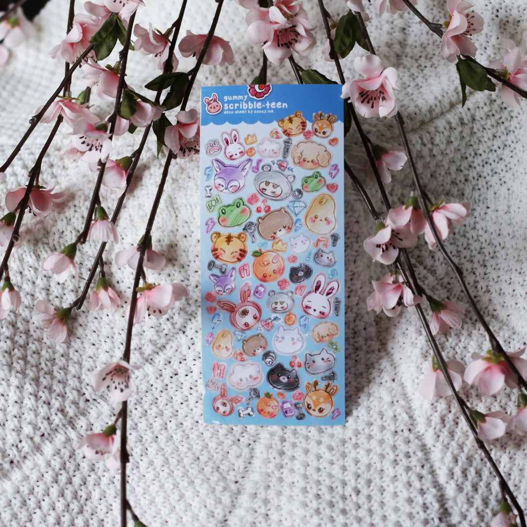 "Scribble Teen" Seventeen KPOP Deco Sticker Sheets